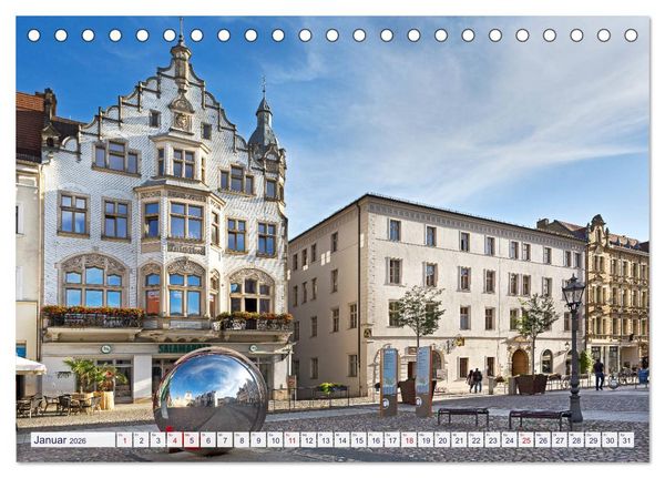 Produktbild: Lutherstadt Wittenberg - Die Wirkst&auml;tte des rebellischen Martin Luther (Tischkalender 2026 DIN A5 quer), CALVENDO Monatskalender