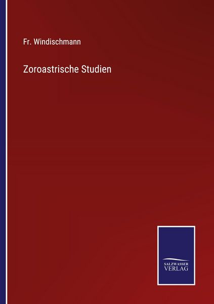 Produktbild: Zoroastrische Studien