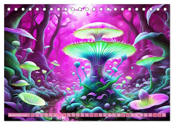 Produktbild: Intergalactic garden (Desk Calendar 2026 DIN A5 landscape), CALVENDO 12 Month DeskCalendar