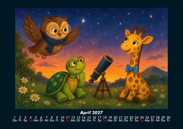 Produktbild: Kleine Astronomen 2027 Fotokalender DIN A4