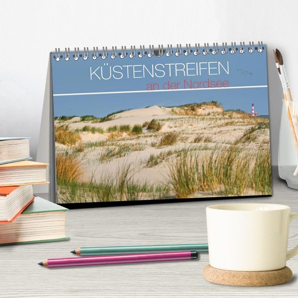 Produktbild: K&uuml;stenstreifen an der Nordsee (Tischkalender 2026 DIN A5 quer), CALVENDO Monatskalender