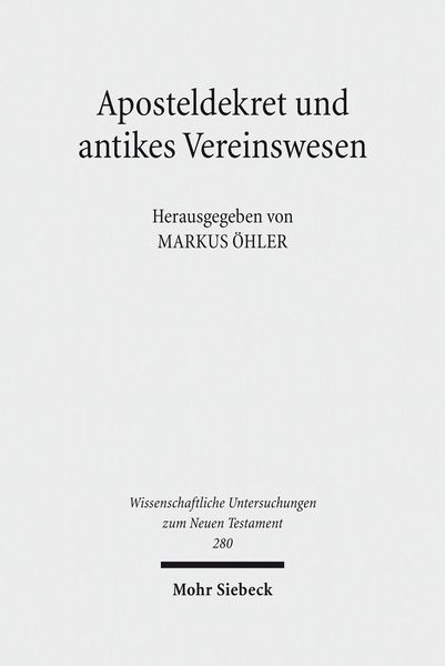 Produktbild: Aposteldekret und antikes Vereinswesen