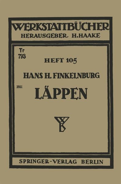 Läppen, Taschenbuch von H.H. Finkelnburg, Springer Berlin, 9783540016014