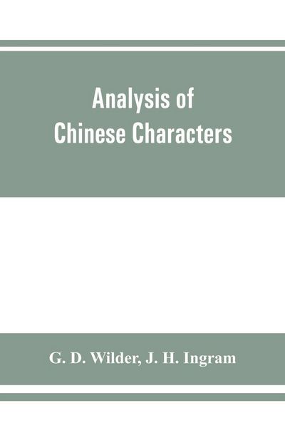Produktbild: Analysis of Chinese characters
