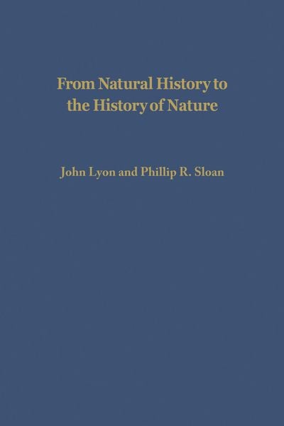 Produktbild: From Natural History to the History of Nature