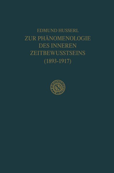 Produktbild: Zur Ph&auml;nomenologie des Inneren Zeitbewusstseins (1893&ndash;1917)