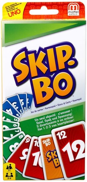 Mattel Games SKIP-BO, Kartenspiel, Gesellschaftsspiel, Familienspiel, Kinderspiel