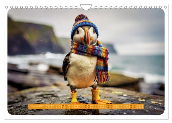 Produktbild: Lustige Papageientaucher (Wandkalender 2027 DIN A4 quer), CALVENDO Monatskalender