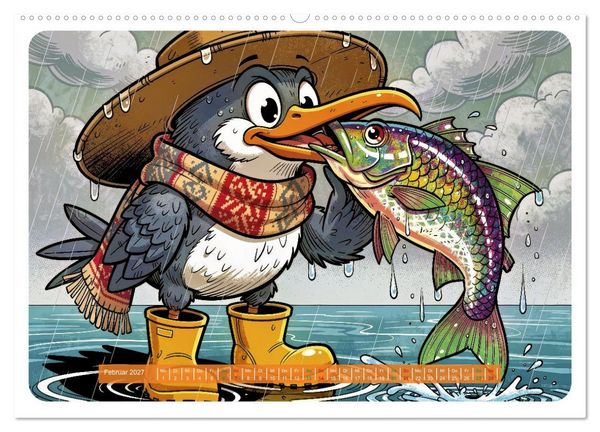 Produktbild: Lustige Sturmv&ouml;gel - Comic (Wandkalender 2027 DIN A2 quer), CALVENDO Monatskalender