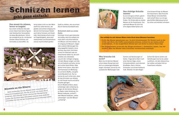 Produktbild: Tolle Schnitzereien f&uuml;r Kinder ab 8 Jahren