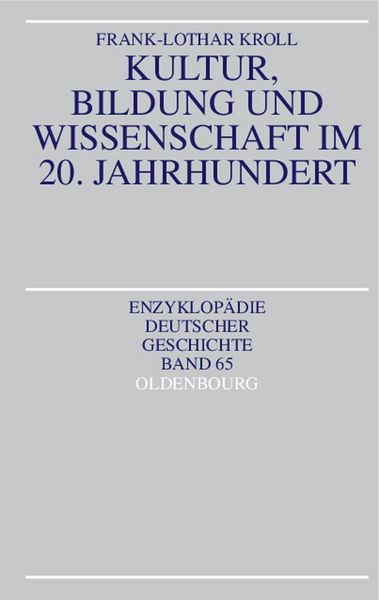 Produktbild: Kultur, Bildung und Wissenschaft im 20. Jahrhundert