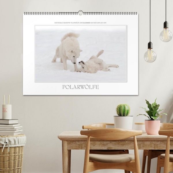 Produktbild: Emotionale Momente: Polarw&ouml;lfe. / CH-Version (Wandkalender 2026 DIN A2 quer), CALVENDO Monatskalender