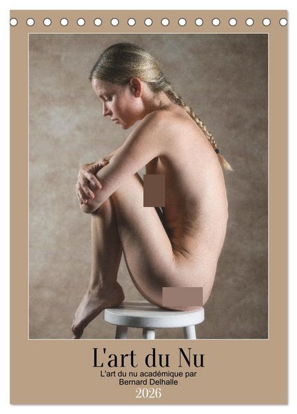 Produktbild: L'art du nu (Calendrier de bureau 2026 DIN A5 horizontal), CALVENDO calendrier mensuel