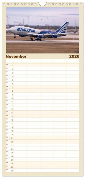 Produktbild: Familienplaner 2026 - Boeing 747 Kalender mit 5 Spalten (Wandkalender, 21 x 45 cm) CALVENDO