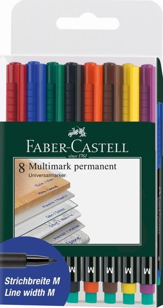 Produktbild: Faber-Castell Marker Multimark 1525 M permanent, 8er Set