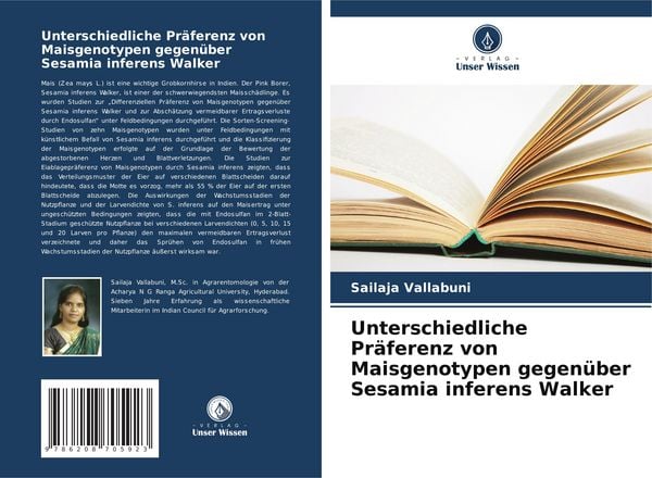 Unterschiedliche Präferenz von Maisgenotypen gegenüber Sesamia inferens Walker, Taschenbuch von Sailaja Vallabuni, Verlag Unser Wissen, 9786208705923