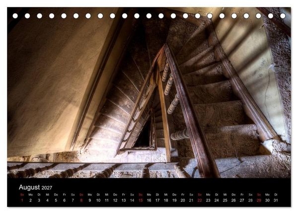 Produktbild: Verlassene Orte - Die sch&ouml;nsten Treppenh&auml;user (Tischkalender 2027 DIN A5 quer), CALVENDO Monatskalender