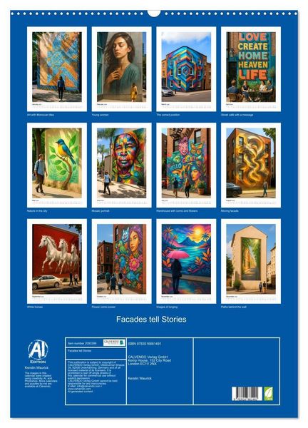 Produktbild: Facades tell Stories (Wall Calendar 2026 DIN A2 portrait), CALVENDO 12 Month Wall Calendar
