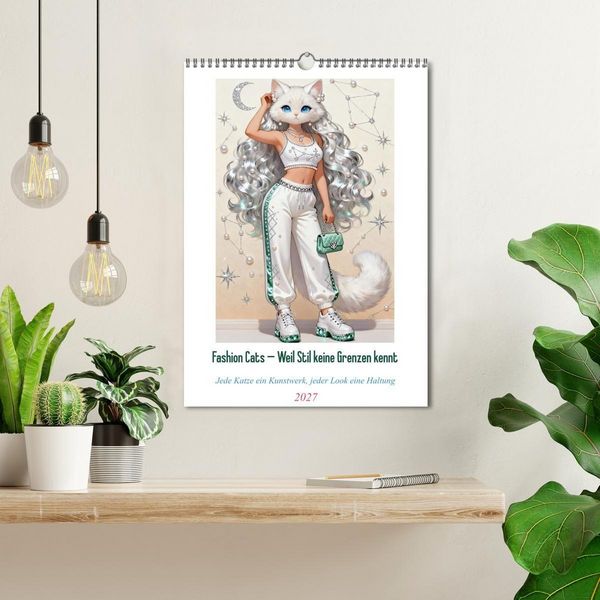 Produktbild: Fashion Cats - Weil Stil keine Grenzen kennt (Wandkalender 2027 DIN A3 hoch), CALVENDO Monatskalender