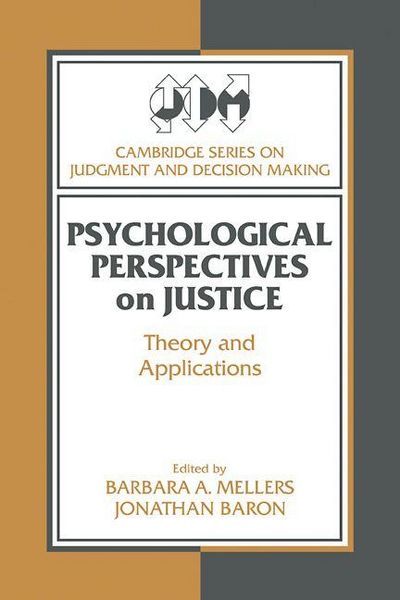 Produktbild: Psychological Perspectives on Justice