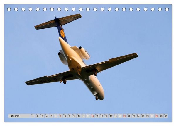 Produktbild: Flugzeuge - Starts und Landeanfl&uuml;ge (Tischkalender 2026 DIN A5 quer), CALVENDO Monatskalender