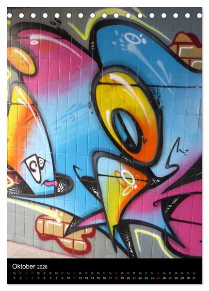 Produktbild: KA- GRAFFITI (Tischkalender 2026 DIN A5 hoch), CALVENDO Monatskalender