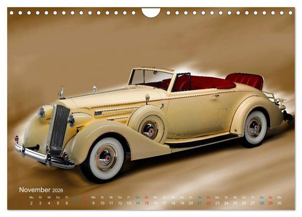 Produktbild: Zeitlose &Auml;sthetik Oldtimer-Fotografien von Wolf Kloss (Wandkalender 2026 DIN A4 quer), CALVENDO Monatskalender
