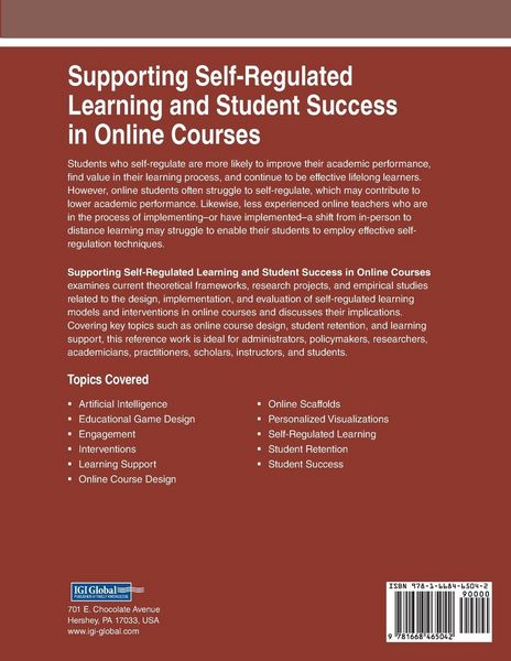 Produktbild: Supporting Self-Regulated Learning and Student Success in Online Courses