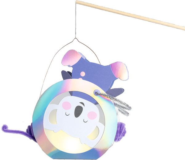 Produktbild: Folia Laternen-Bastelset Space Animals
