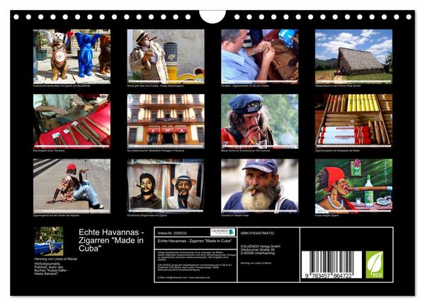 Produktbild: Echte Havannas - Zigarren "Made in Cuba" (Wandkalender 2026 DIN A4 quer), CALVENDO Monatskalender