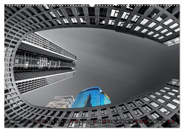 Produktbild: MAINHATTEN architektur kunst (Wandkalender 2026 DIN A2 quer), CALVENDO Monatskalender