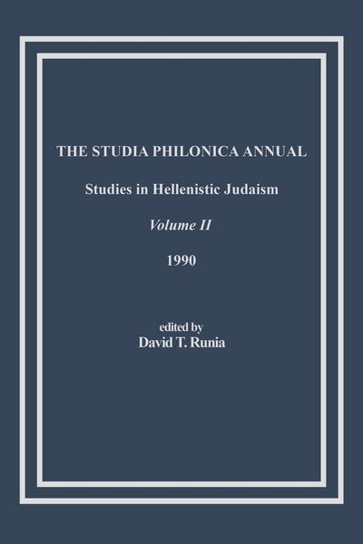 Produktbild: The Studia Philonica Annual, II, 1990