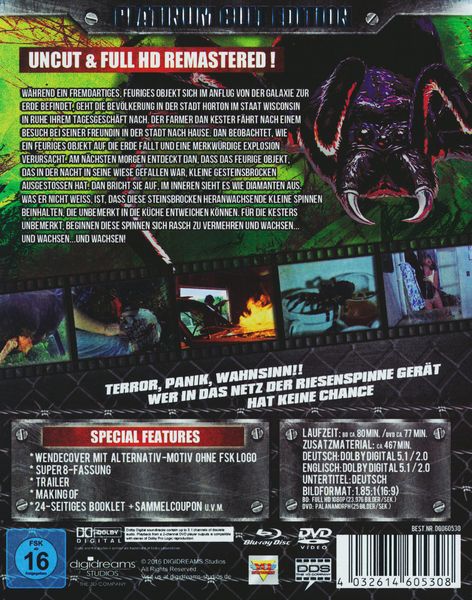 Produktbild: Angriff der Riesenspinne - Uncut/HD Remastered/Platinum Cult Edition (+ 2 DVDs) (+ Soundtrack-CD) [LE]