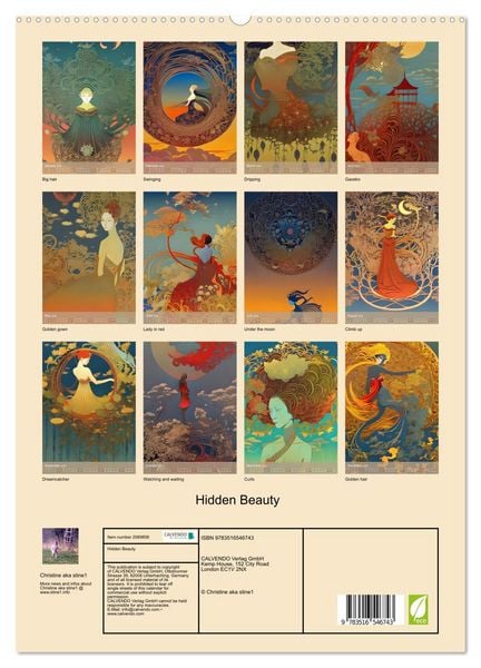 Produktbild: Hidden Beauty (High Quality Premium Wall Calendar 2026 DIN A2 portrait),CALVENDO 12 Month Wall Calendar