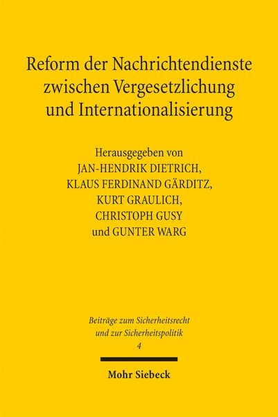 Produktbild: Reform der Nachrichtendienste zwischen Vergesetzlichung und Internationalisierung