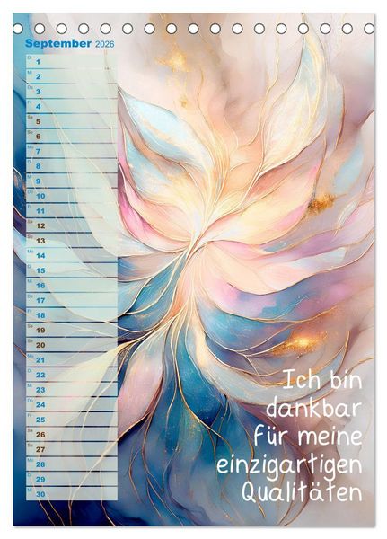 Produktbild: Der feminine Affirmationskalender (Tischkalender 2026 DIN A5 hoch), CALVENDO Monatskalender