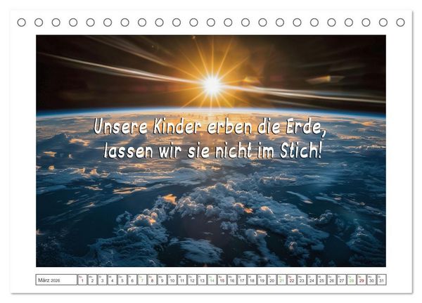 Produktbild: Das Klima in Aufruhr - Die Spirale der globalen Erw&auml;rmung (Tischkalender 2026 DIN A5 quer), CALVENDO Monatskalender