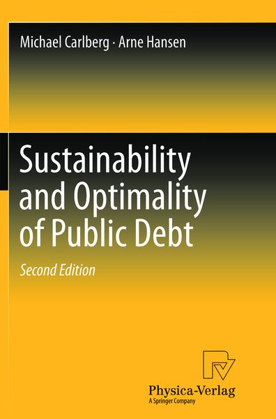 Produktbild: Sustainability and Optimality of Public Debt