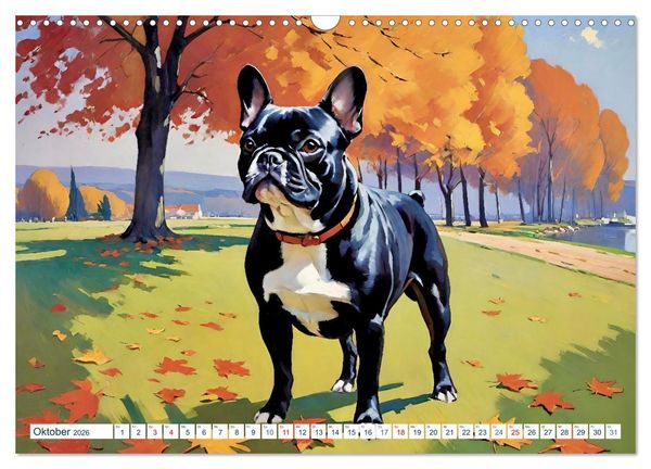 Produktbild: Frenchies (Wandkalender 2026 DIN A3 quer), CALVENDO Monatskalender