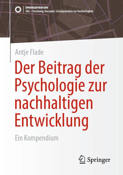 Produktbild: Der Beitrag der Psychologie zur nachhaltigen Entwicklung