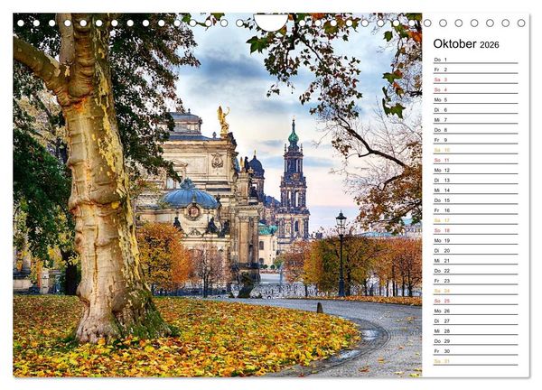 Produktbild: Dresden Bilder 2026 (Wandkalender 2026 DIN A4 quer), CALVENDO Monatskalender