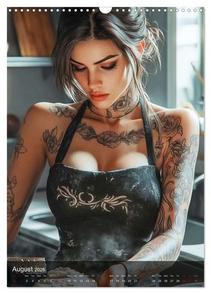 Produktbild: Tattoo Girls and Cakes (Wall Calendar 2026 DIN A3 portrait), CALVENDO 12 Month Wall Calendar
