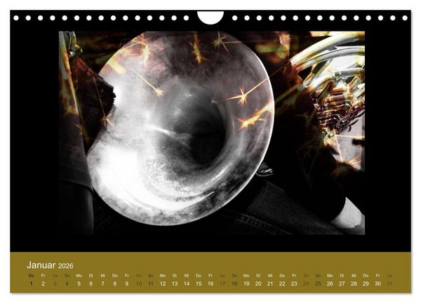 Produktbild: Klangbilder Instrumental-KUNST (Wandkalender 2026 DIN A4 quer), CALVENDO Monatskalender