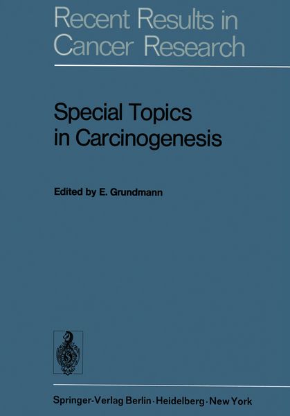 Produktbild: Special Topics in Carcinogenesis