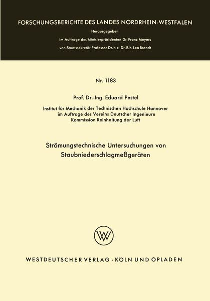 Produktbild: Str&ouml;mungstechnische Untersuchungen von Staubniederschlagsme&szlig;ger&auml;ten