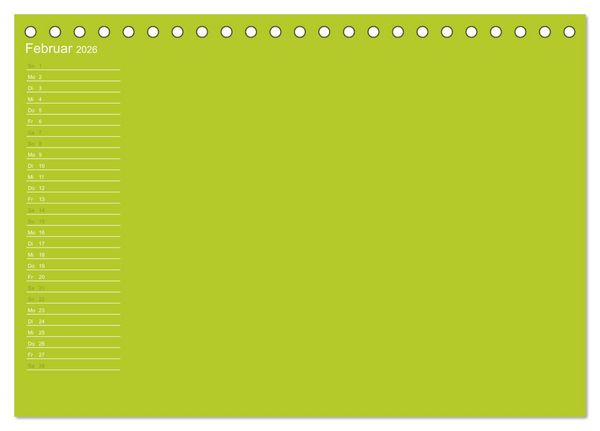 Produktbild: Bastel-Geburtstagskalender gr&uuml;n / Geburtstagskalender (Tischkalender 2026 DIN A5 quer), CALVENDO Monatskalender