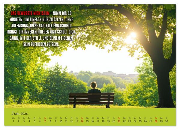 Produktbild: Dein Achtsamkeitskalender (Wandkalender 2026 DIN A2 quer), CALVENDO Monatskalender
