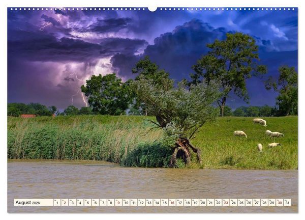 Produktbild: Charmante Stadt - LEER (hochwertiger Premium Wandkalender 2026 DIN A2 quer), Kunstdruck in Hochglanz