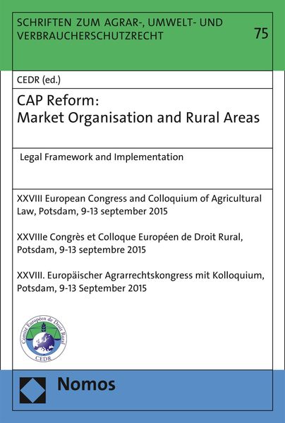 Produktbild: CAP Reform: Market Organisation and Rural Areas