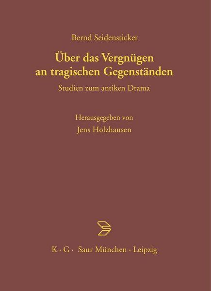 Produktbild: &Uuml;ber das Vergn&uuml;gen an tragischen Gegenst&auml;nden